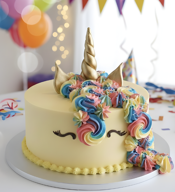 Rainbow Unicorn Celebration Cake
