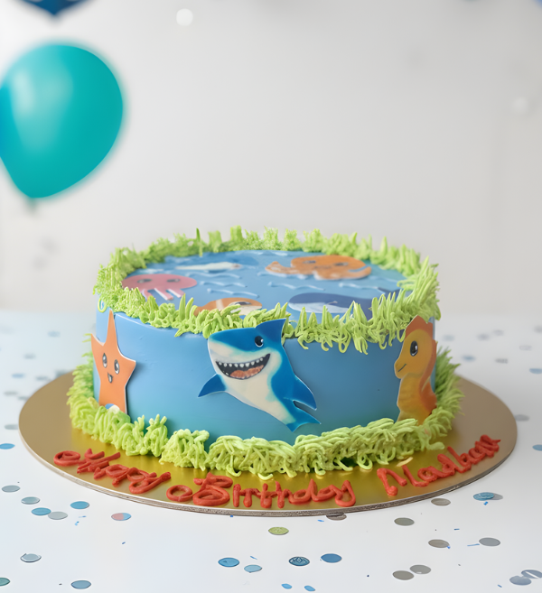 Under the Sea Shark Cake