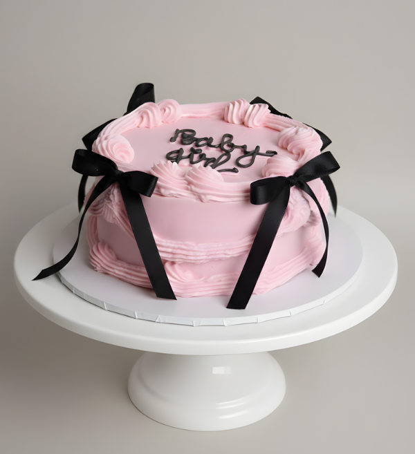 The Noir Ribbon Coquette Cake