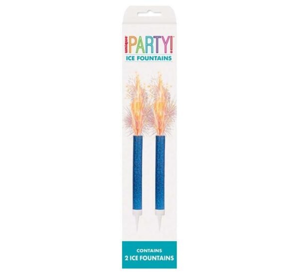 Blue Prismatic Celebration Ice Fountains (2 Pack)