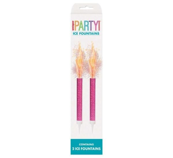 Pink Prismatic Celebration Ice Fountains (2 Pack)