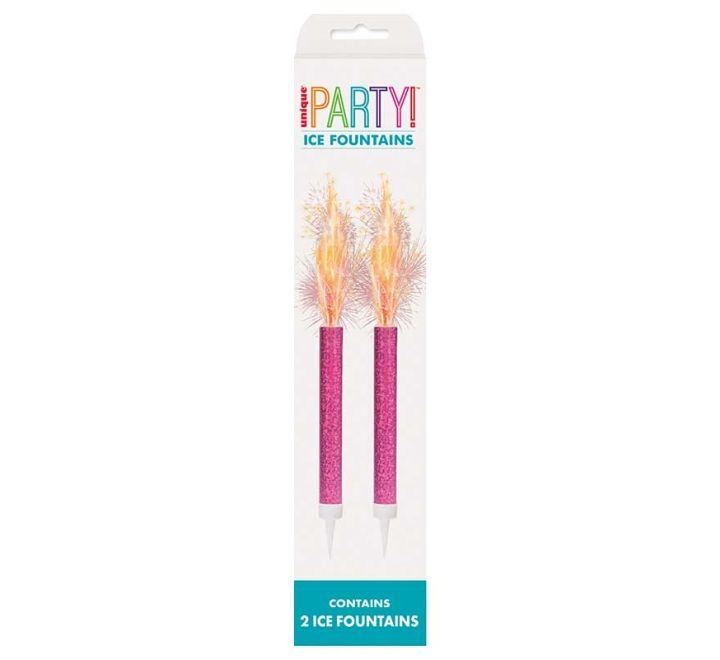 Pink Prismatic Celebration Ice Fountains (2 Pack)