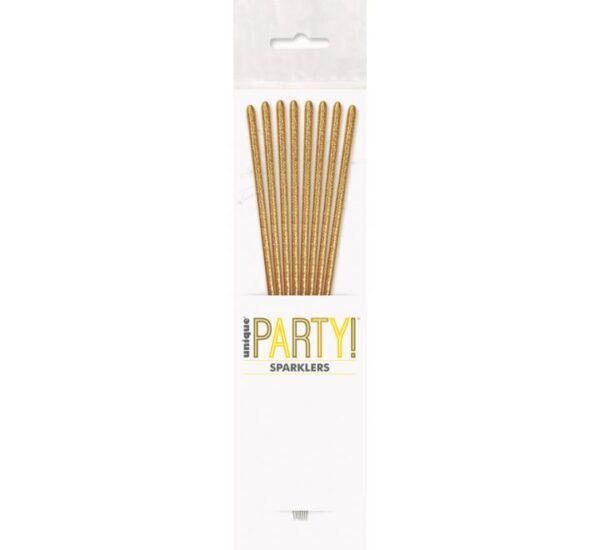 Gold Glitz Cake Sparklers (8 Pack)