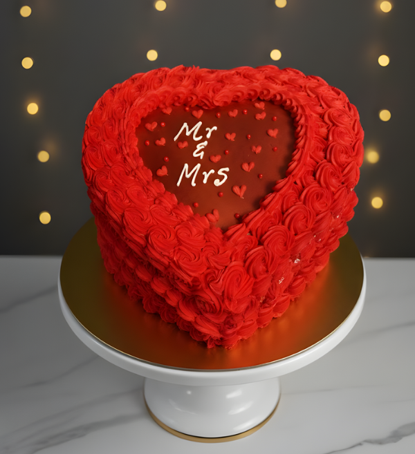 Crimson "Mr & Mrs" Heart