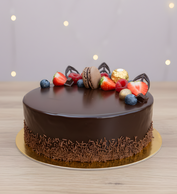 Dark Chocolate Mirror Glaze