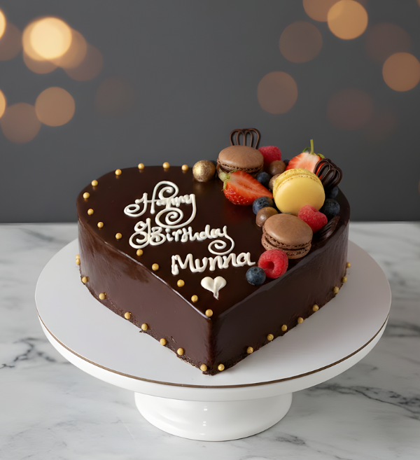 Gilded Chocolate Birthday Heart