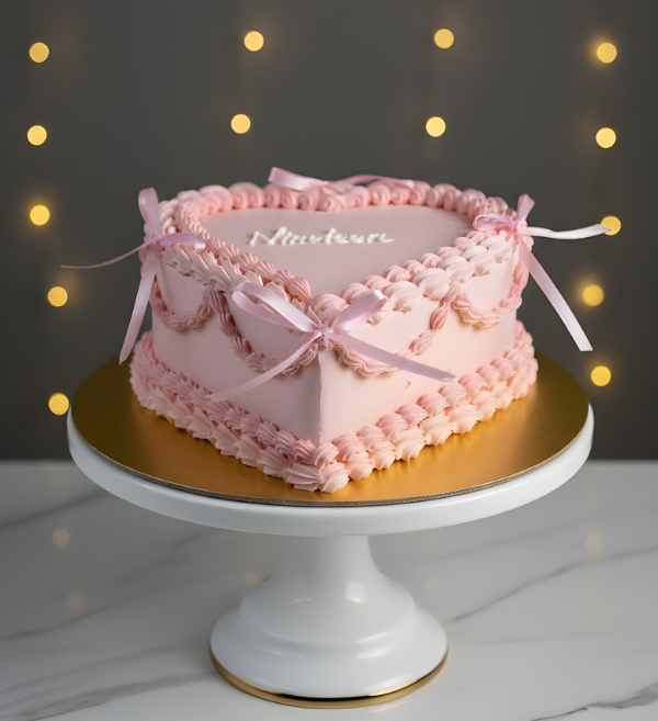 Gilded Pink Coquette Heart