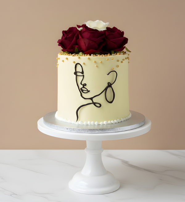 Minimalist Muse Floral Cake