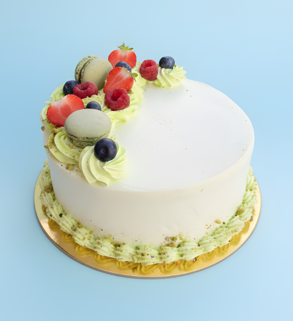 Pistachio and Berry Garden Cake