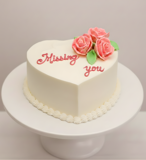 Sweet Remembrance Heart Cake